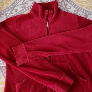 Burgundy Velour Pants and Jacket Set